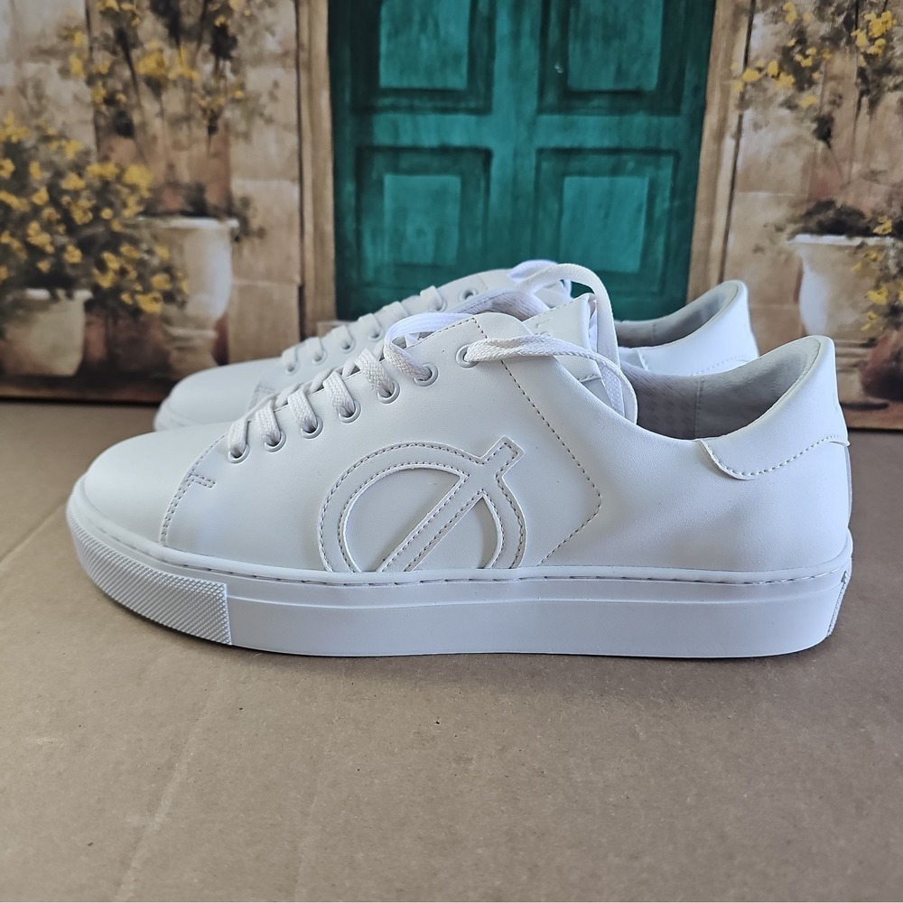 Loci White Nine Vegan Low-Top Court Sneaker Shoes Size EU 41 US 9